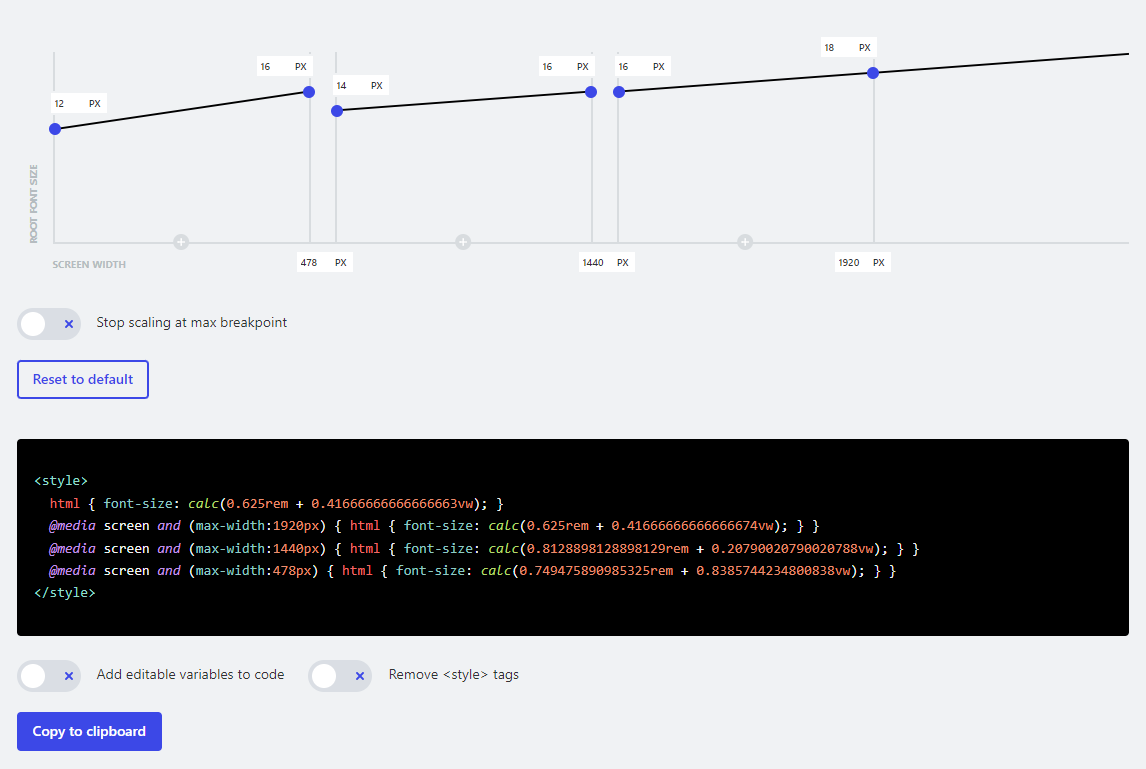 fluid design values example
