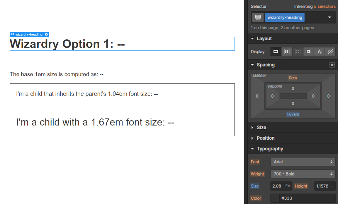 wizardry option 1 example