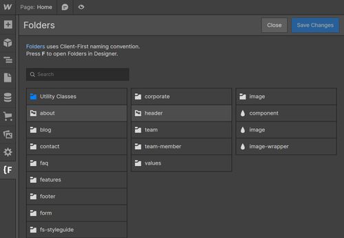 Client-First Style System for Webflow by Finsweet