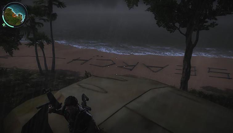 Island from Lost Just Cause Easter Egg