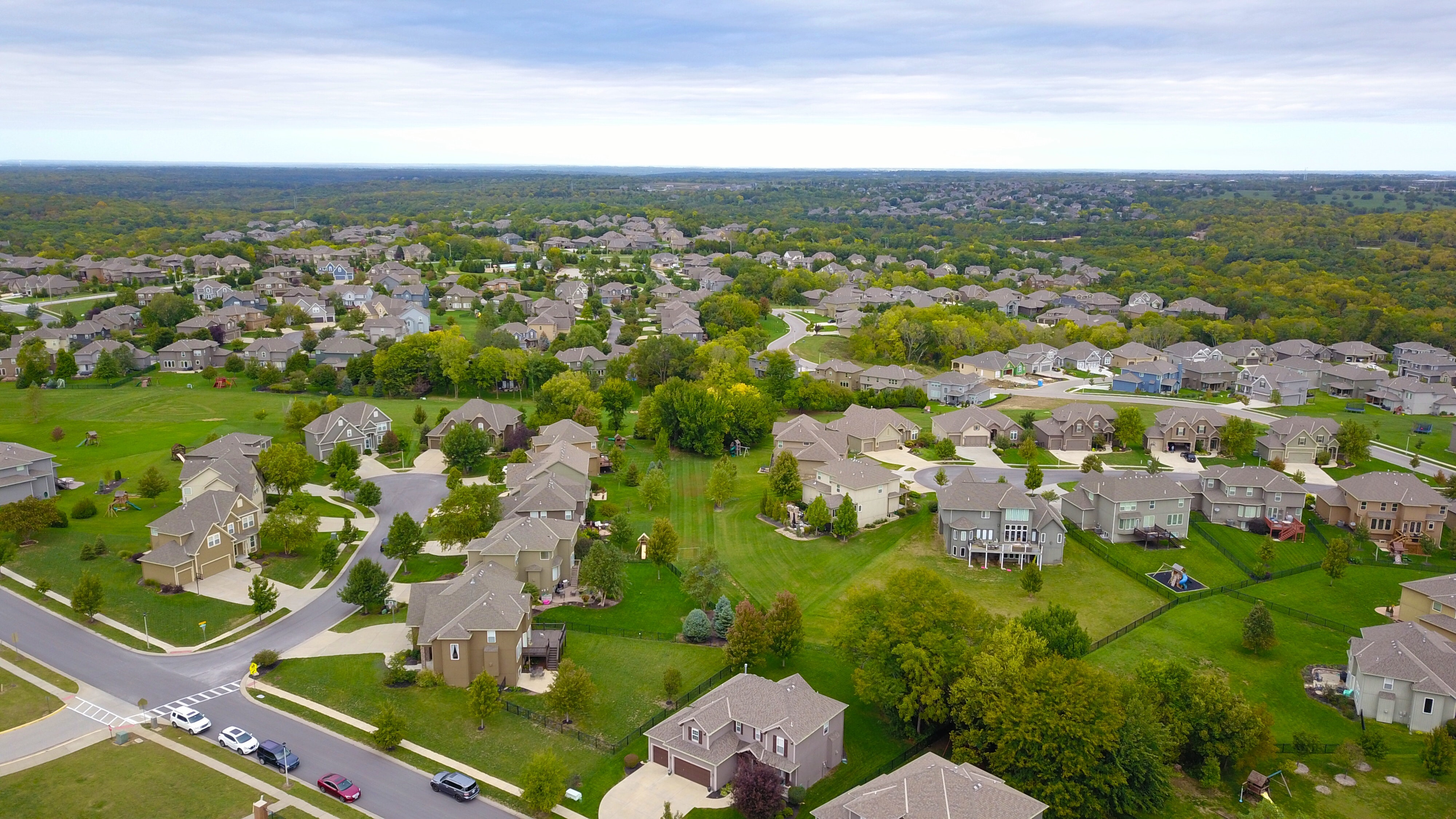 Homes in a neighborhood setting