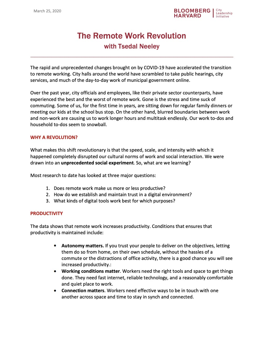 Session x a public health briefing on vaccine rollout and leadership essentials remote work revolution - Key Takeaways
