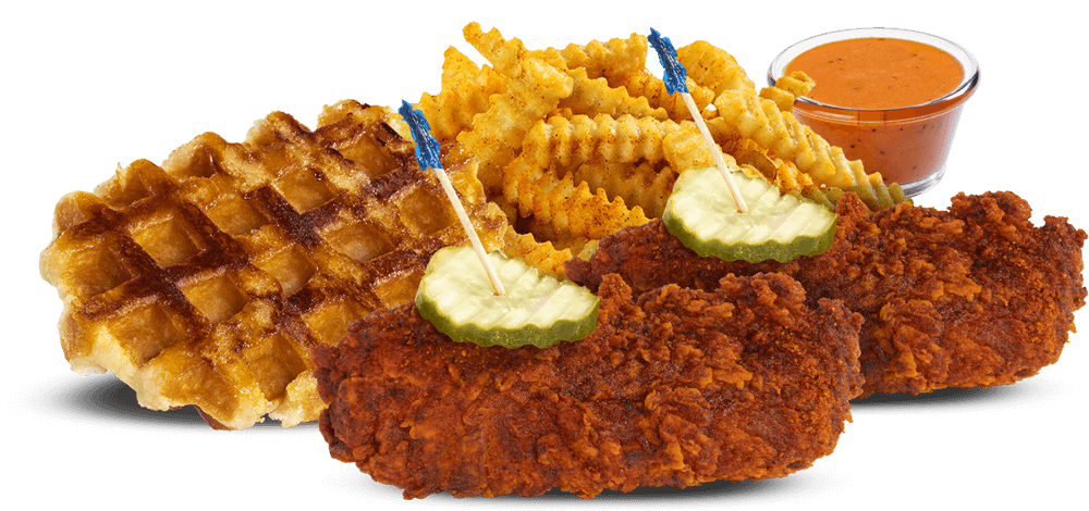 Tenders & Waffle