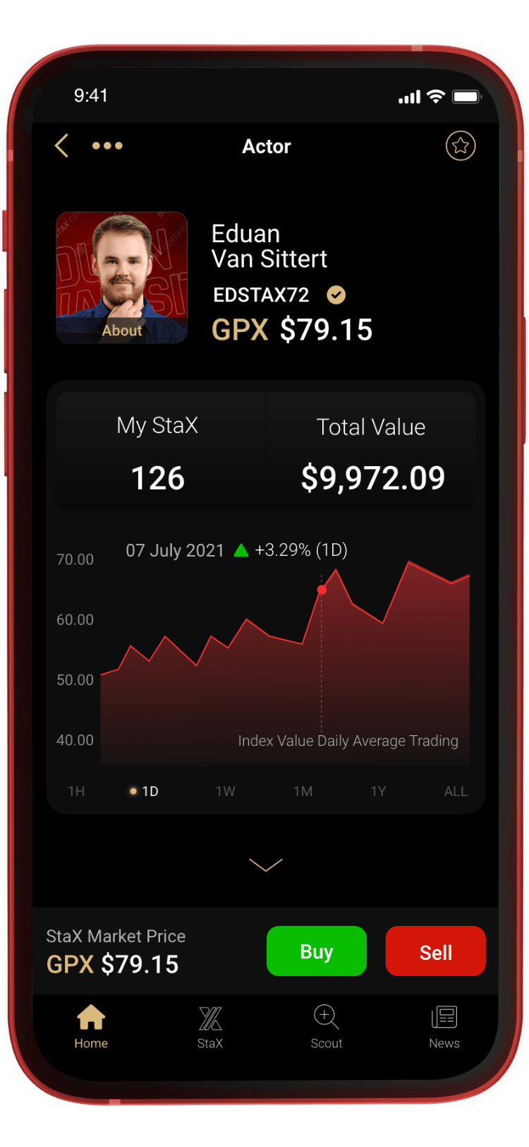 Image of VirtualStax App on mobile phone