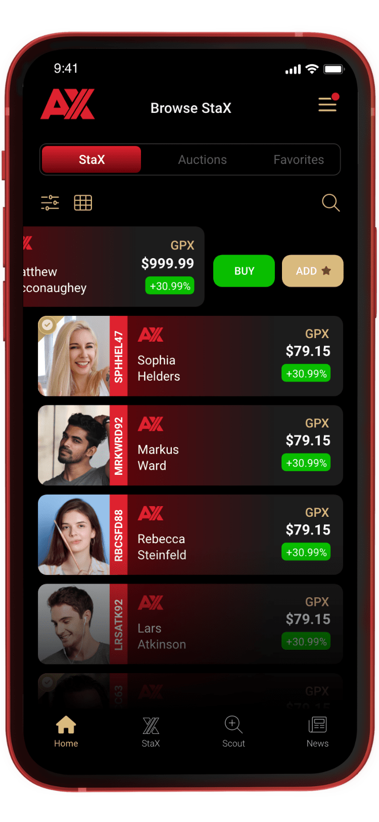 Image of VirtualStax App on mobile phone