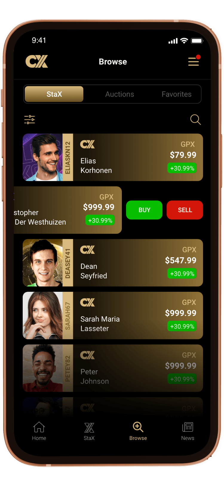 Image of VirtualStax App on mobile phone