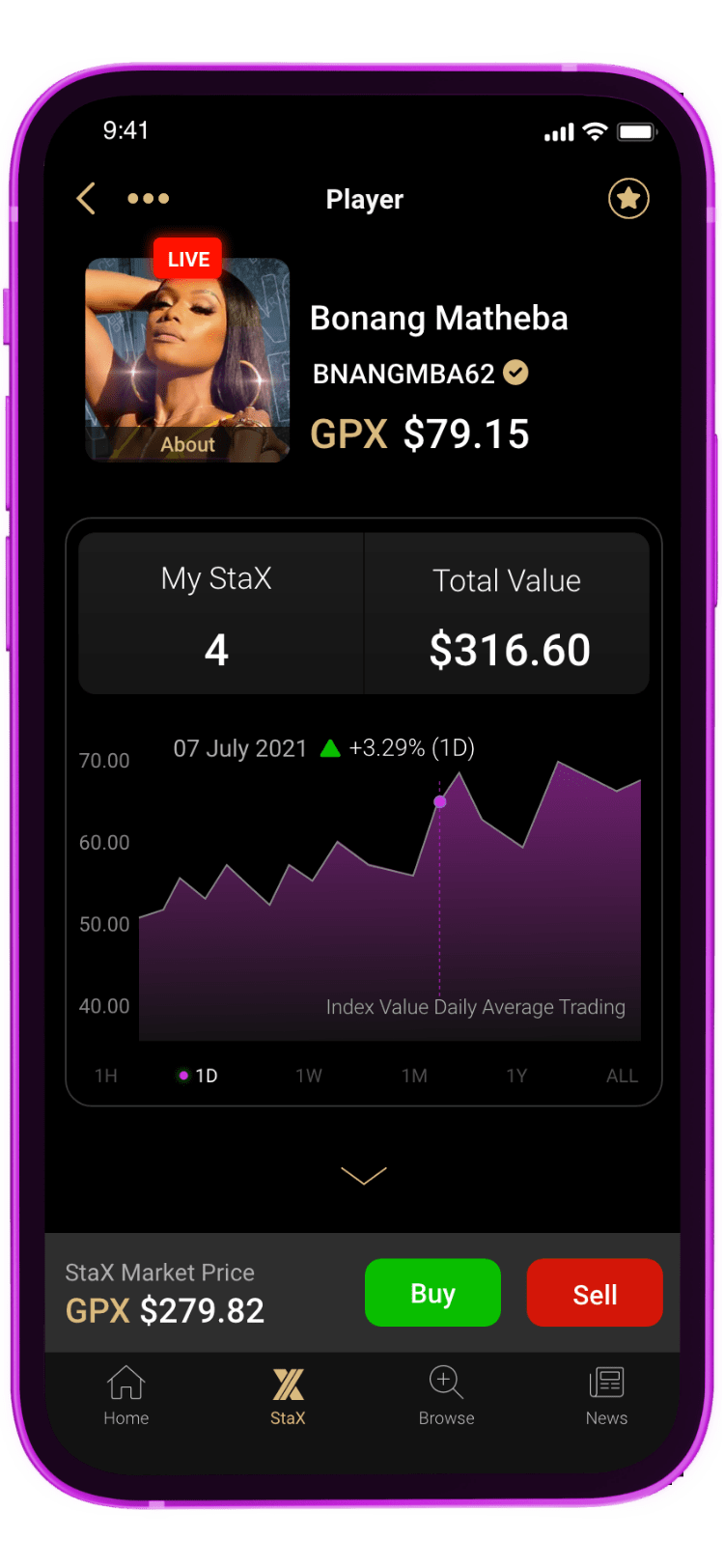Image of VirtualStax App on mobile phone