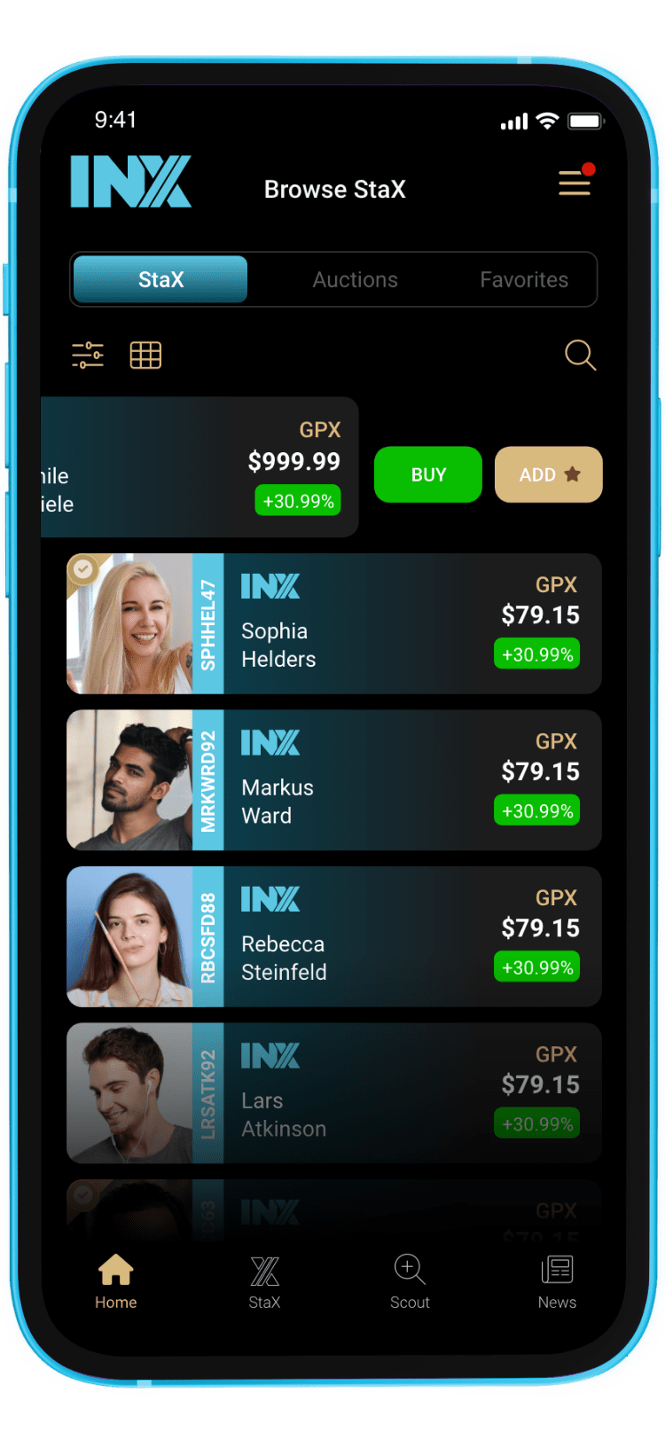 Image of VirtualStax App on mobile phone