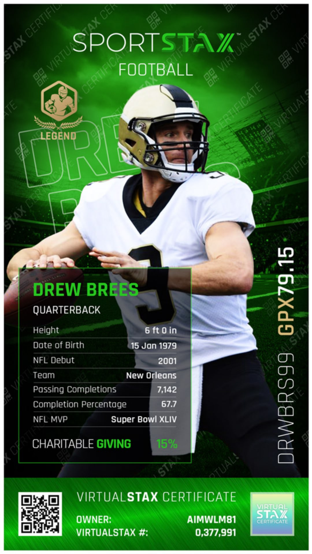 SX_Trade Card Drew Brees