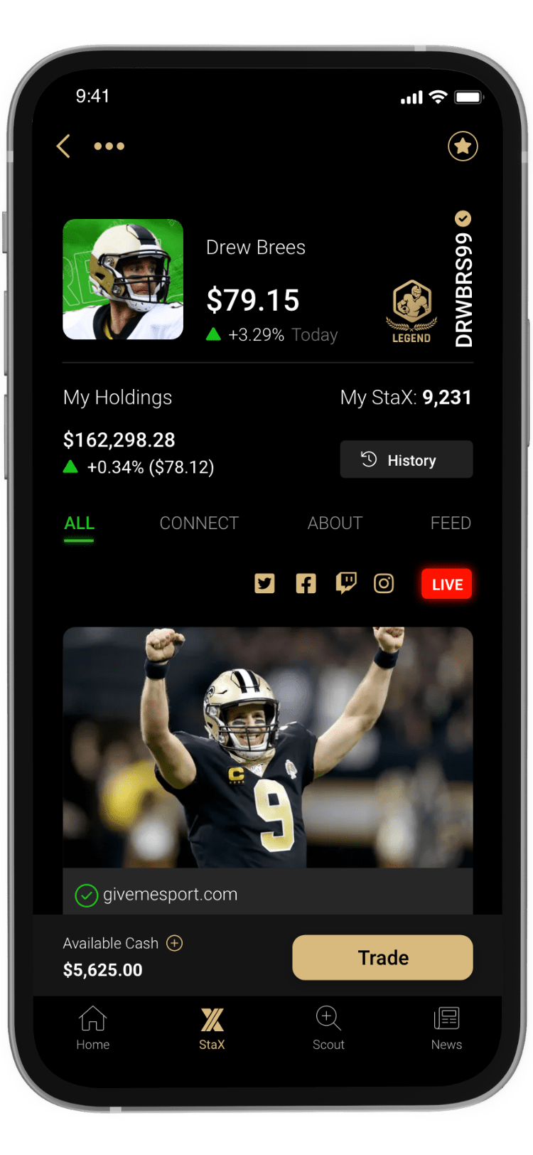 Image of VirtualStax App on mobile phone