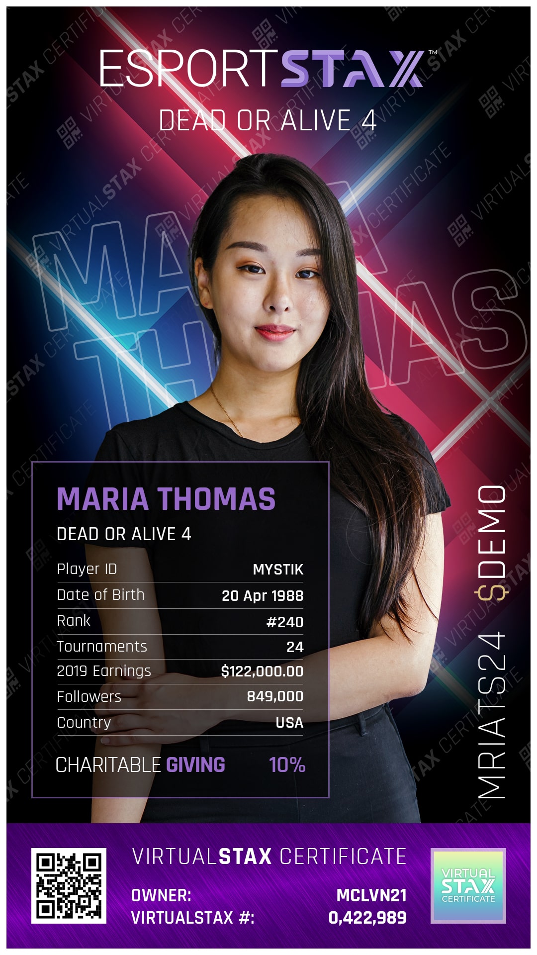 ESX Trade Card Maria Thomas
