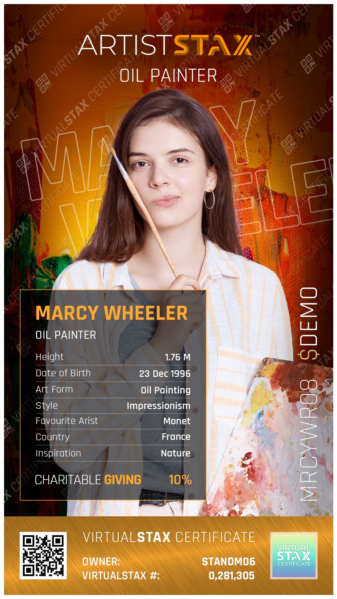 AX Trade Card Marcy Wheeler