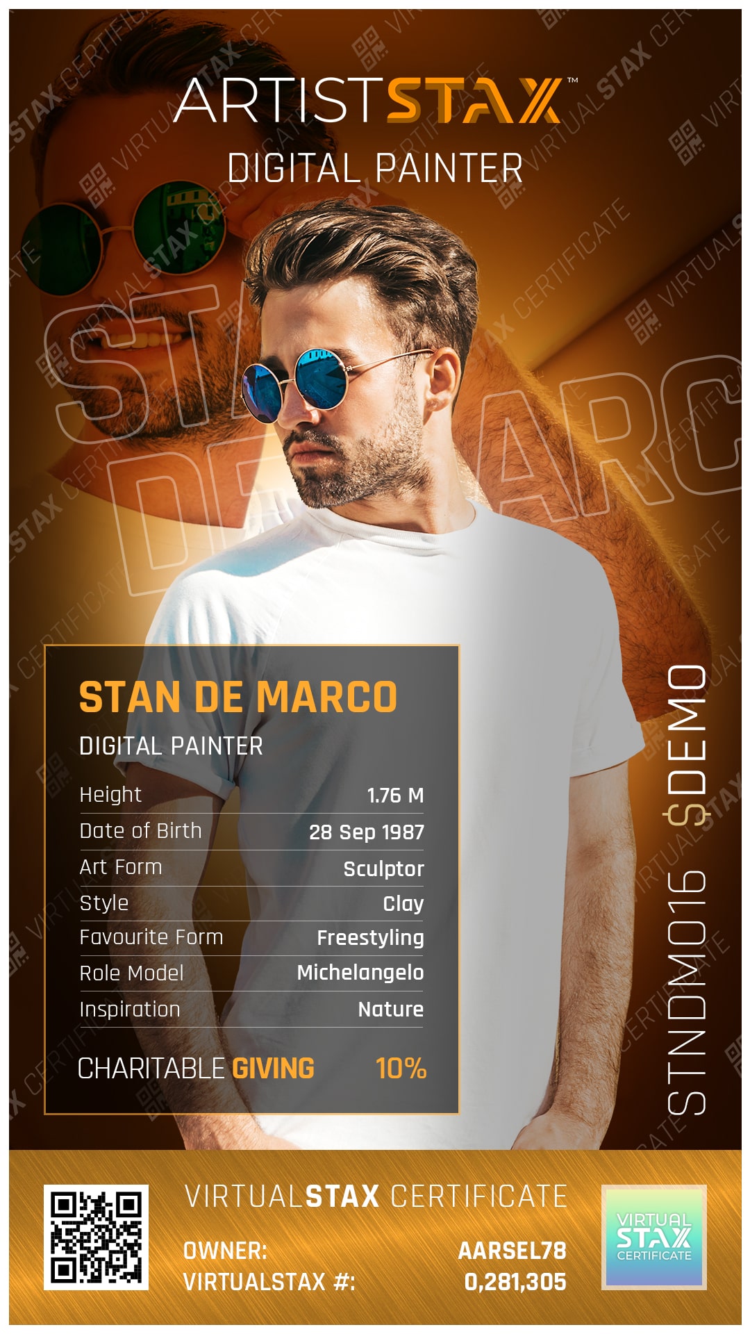 AX Trade Card Stan de Marco