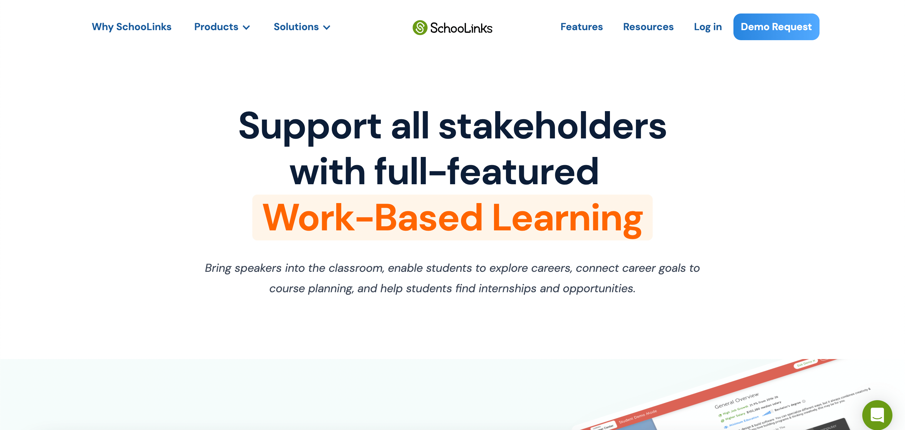 Full Featured Work Based Learning (WBL) With SchooLinks