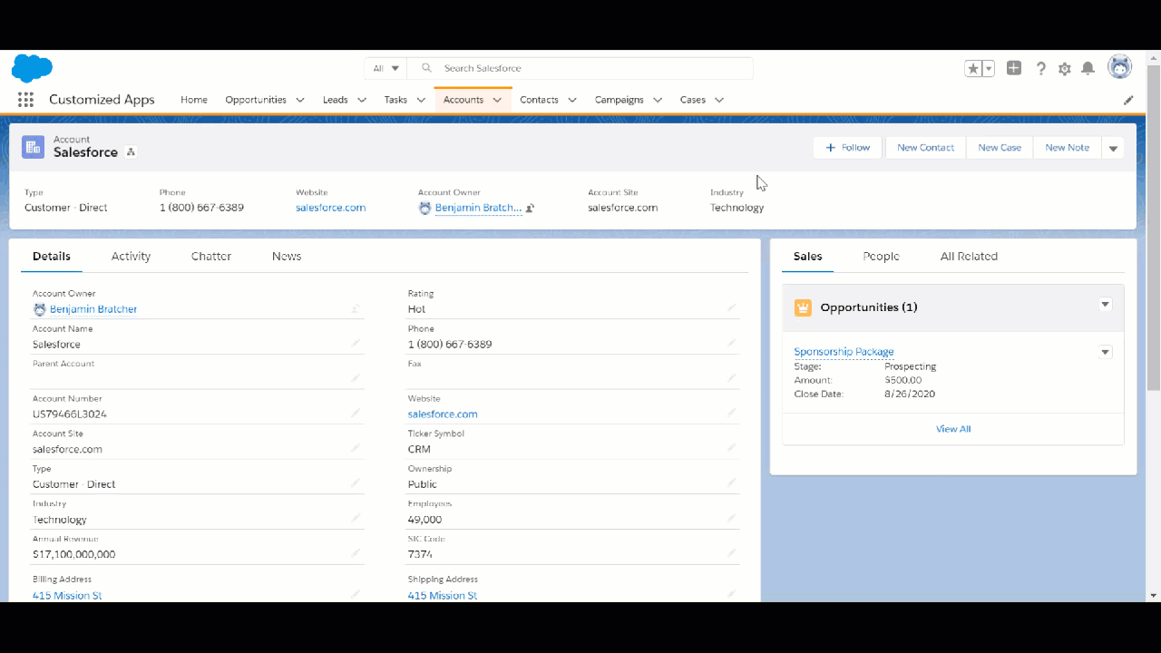 Demo showing how to change the display density in Lightning.