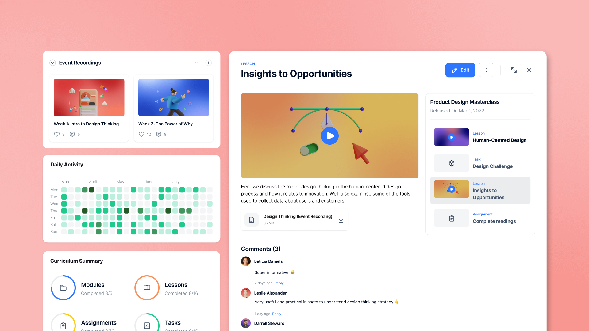 Self-paced course on the Disco platform