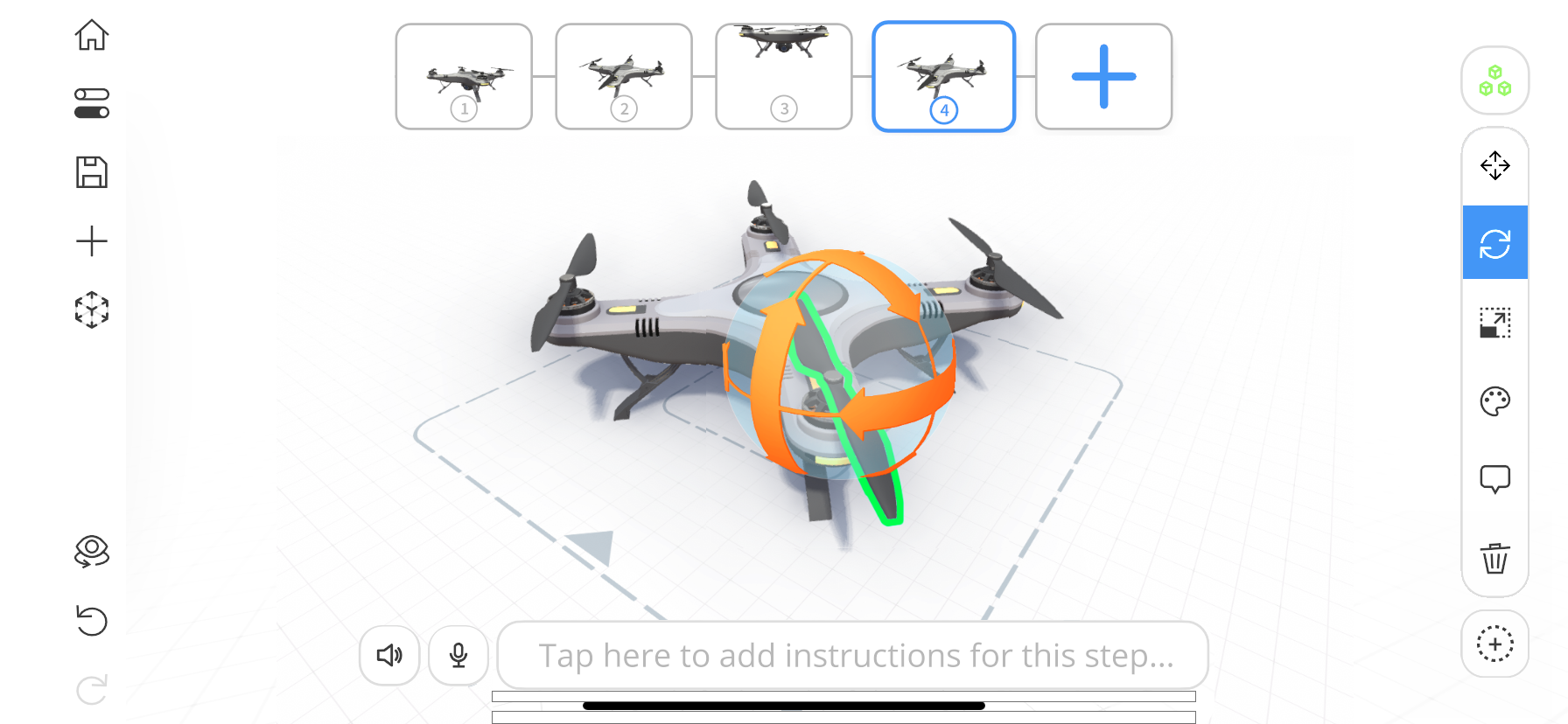 Rotating objects in the app