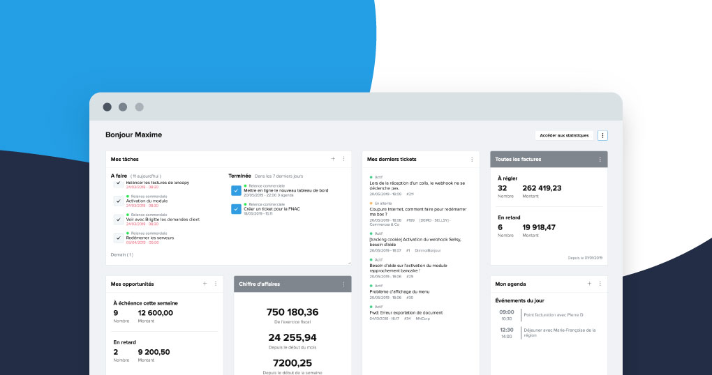 Gagnez en productivité avec le nouveau tableau de bord Sellsy