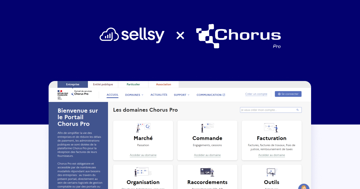 Chorus Pro s'intègre avec la suite Sellsy