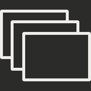 A white deep fusion and HDR icon with three consecutive rectangles