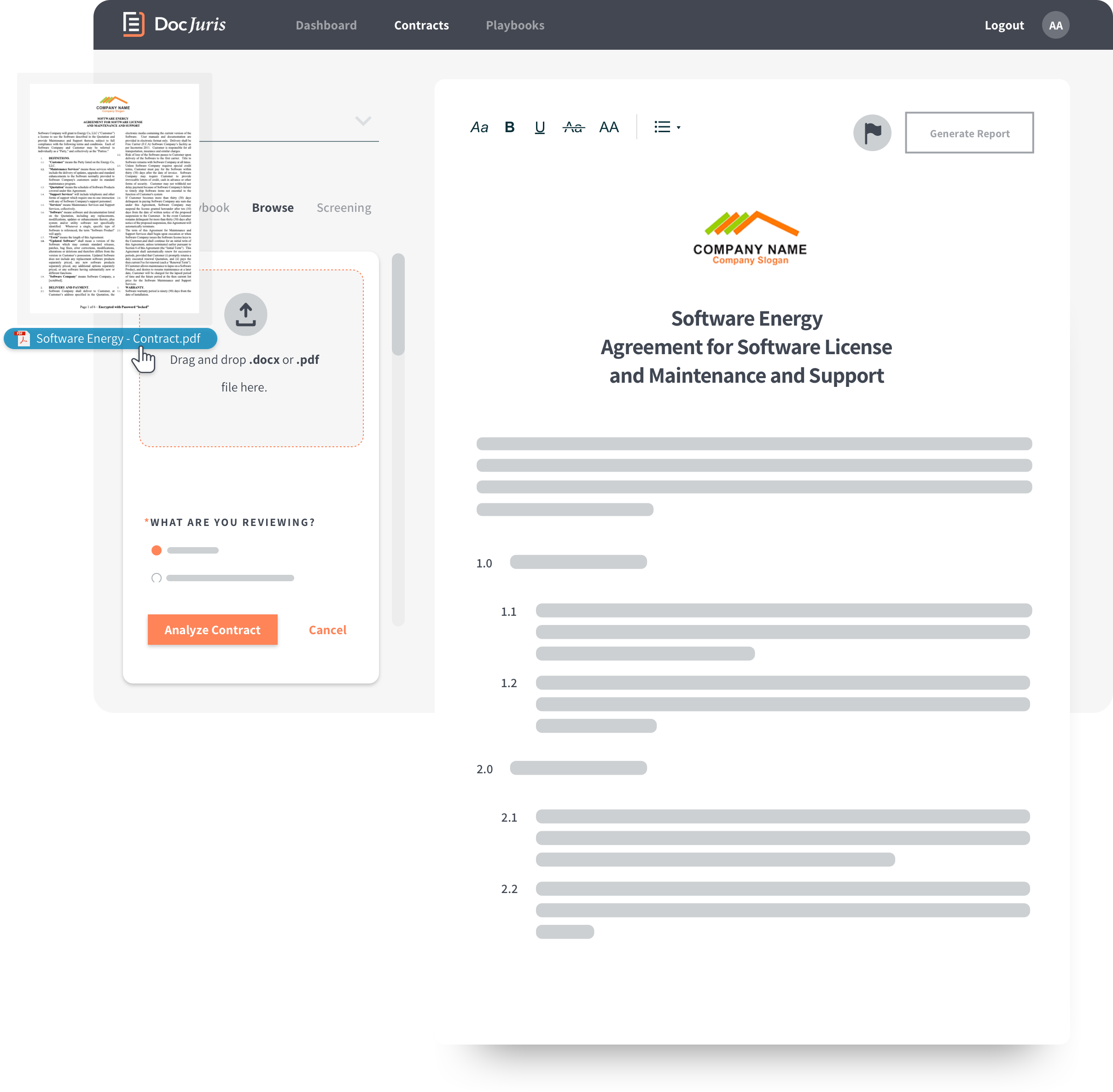 Convert any contract into consistent view