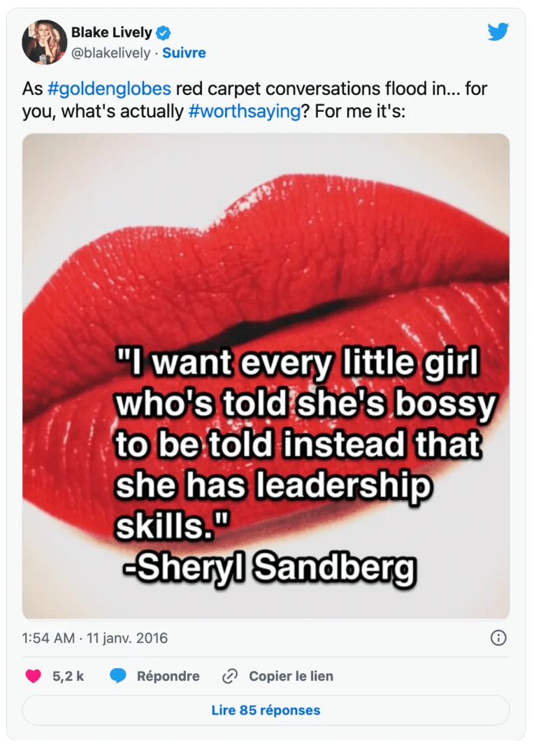 Example of a tweet that is part of a hashtag campaign