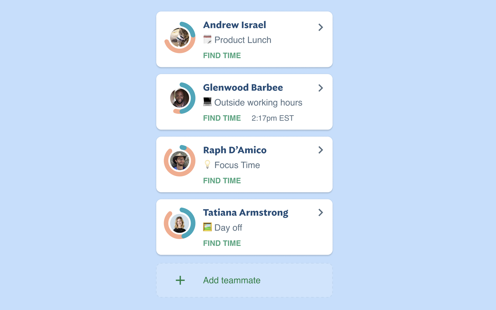 New Clockwise default view cards