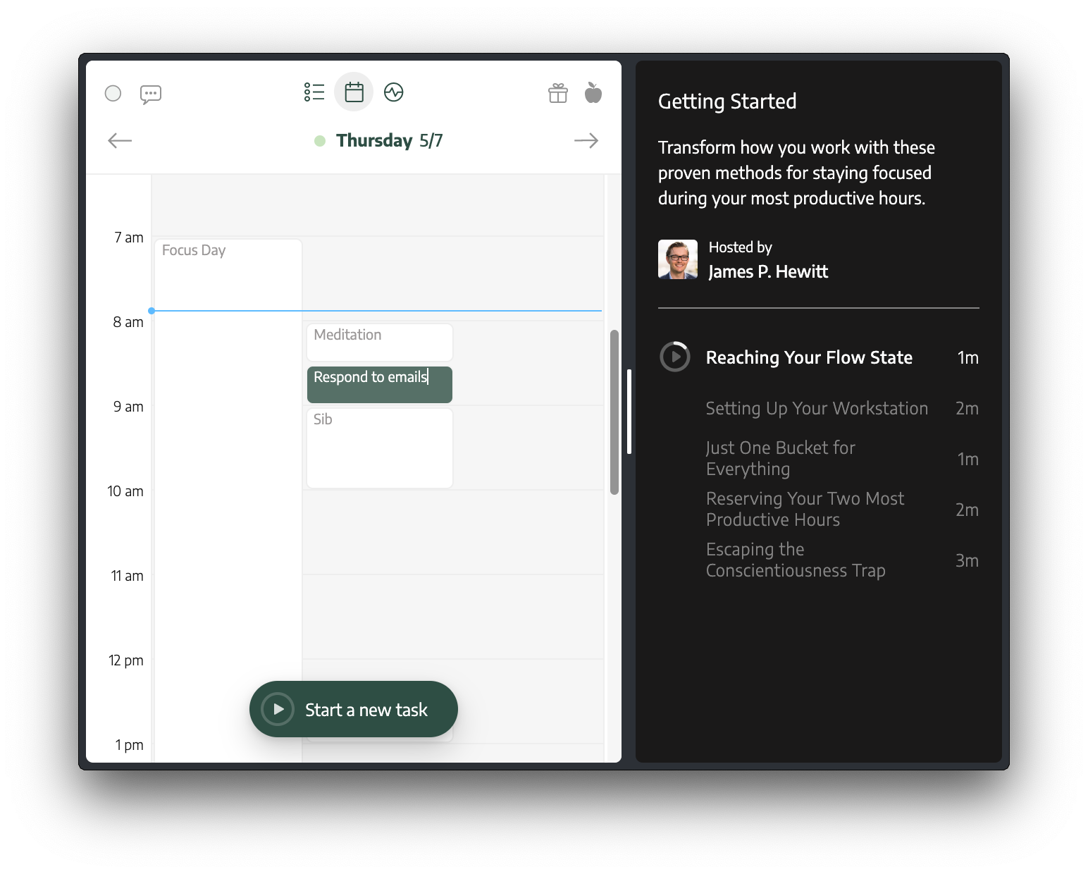 Centered app screenshot