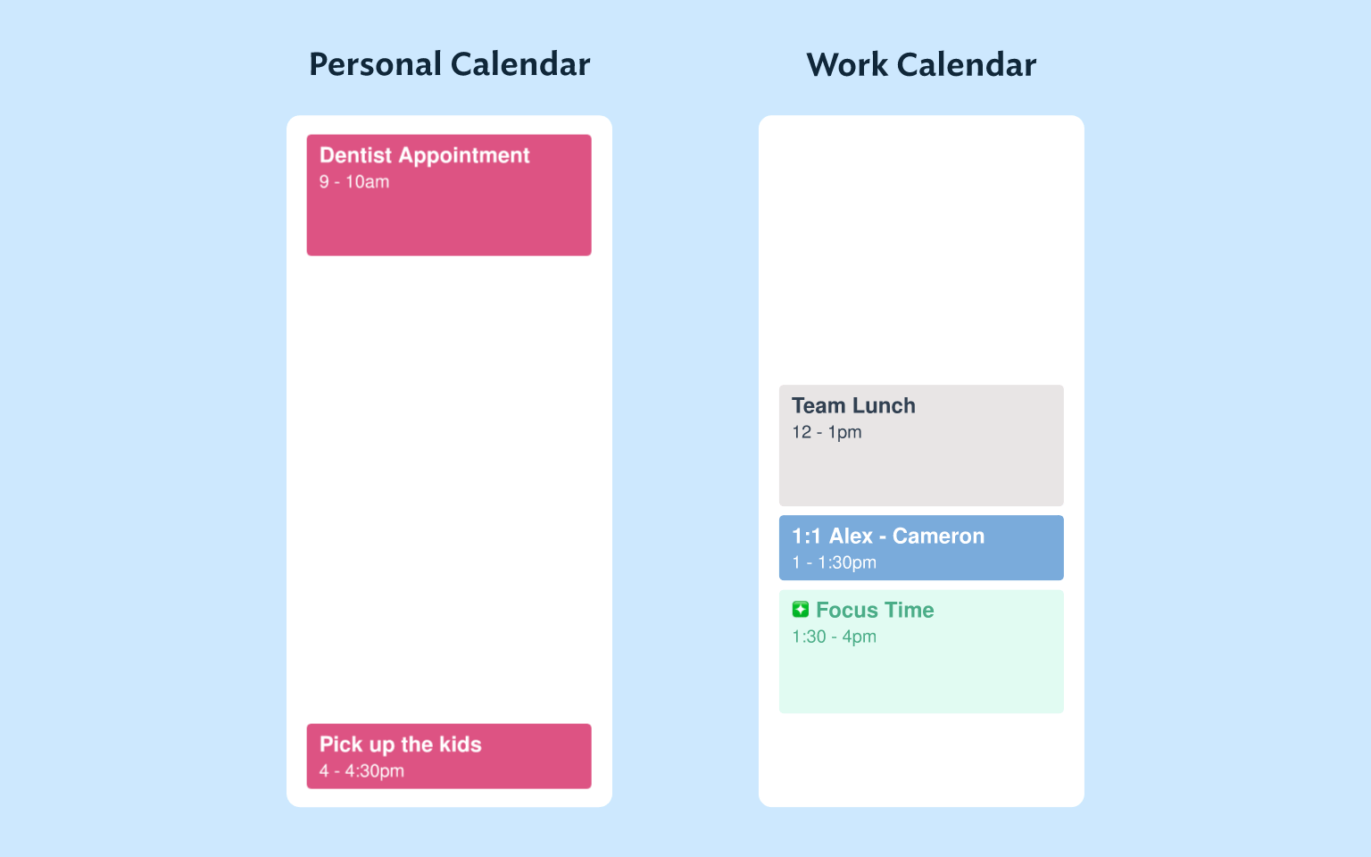 Clockwise personal calendar sync