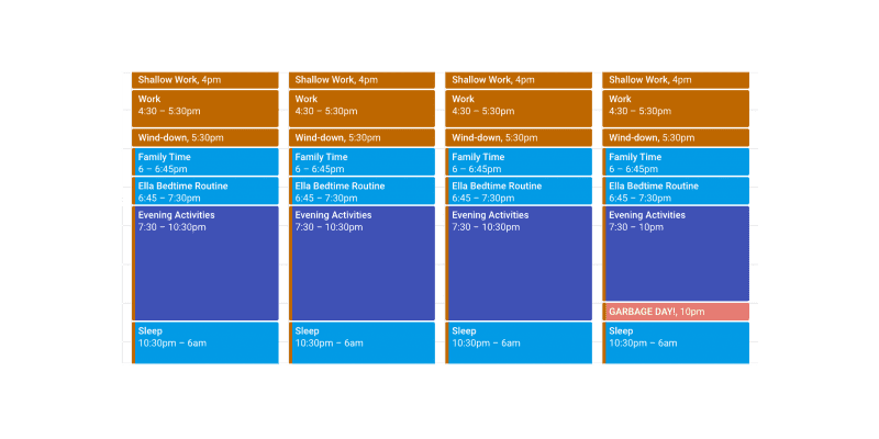 time blocking your calendar