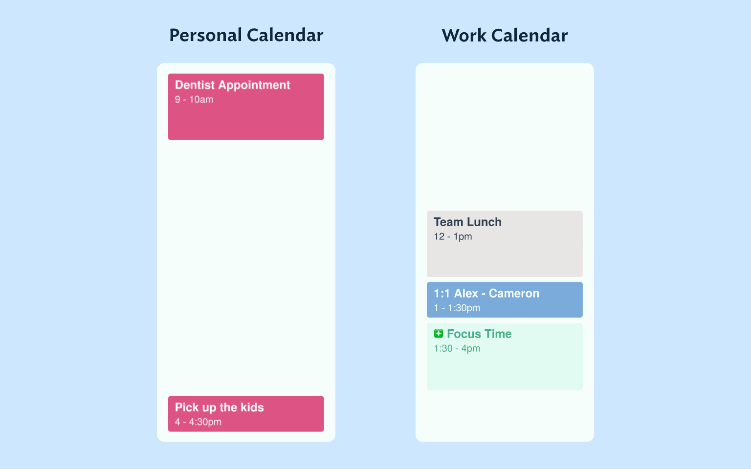 Clockwise personal calendar sync