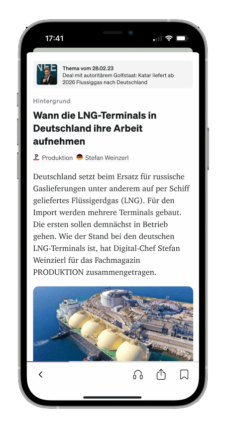 Buzzard App auf dem Handy zeigt Zusammenfassung