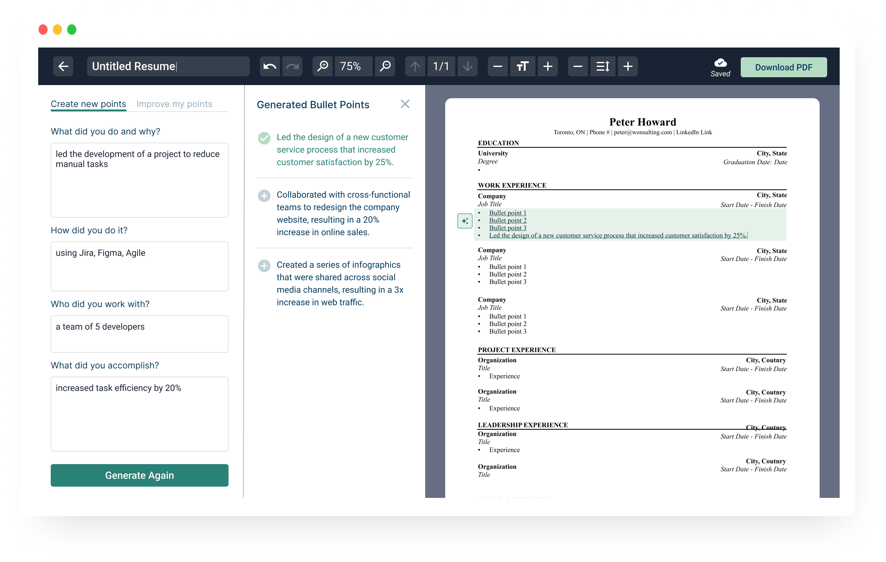 ResumAI by Wonsulting The BEST - 62fe5f3daeaf9c1189ac8935 Resume Builder 2 Min 