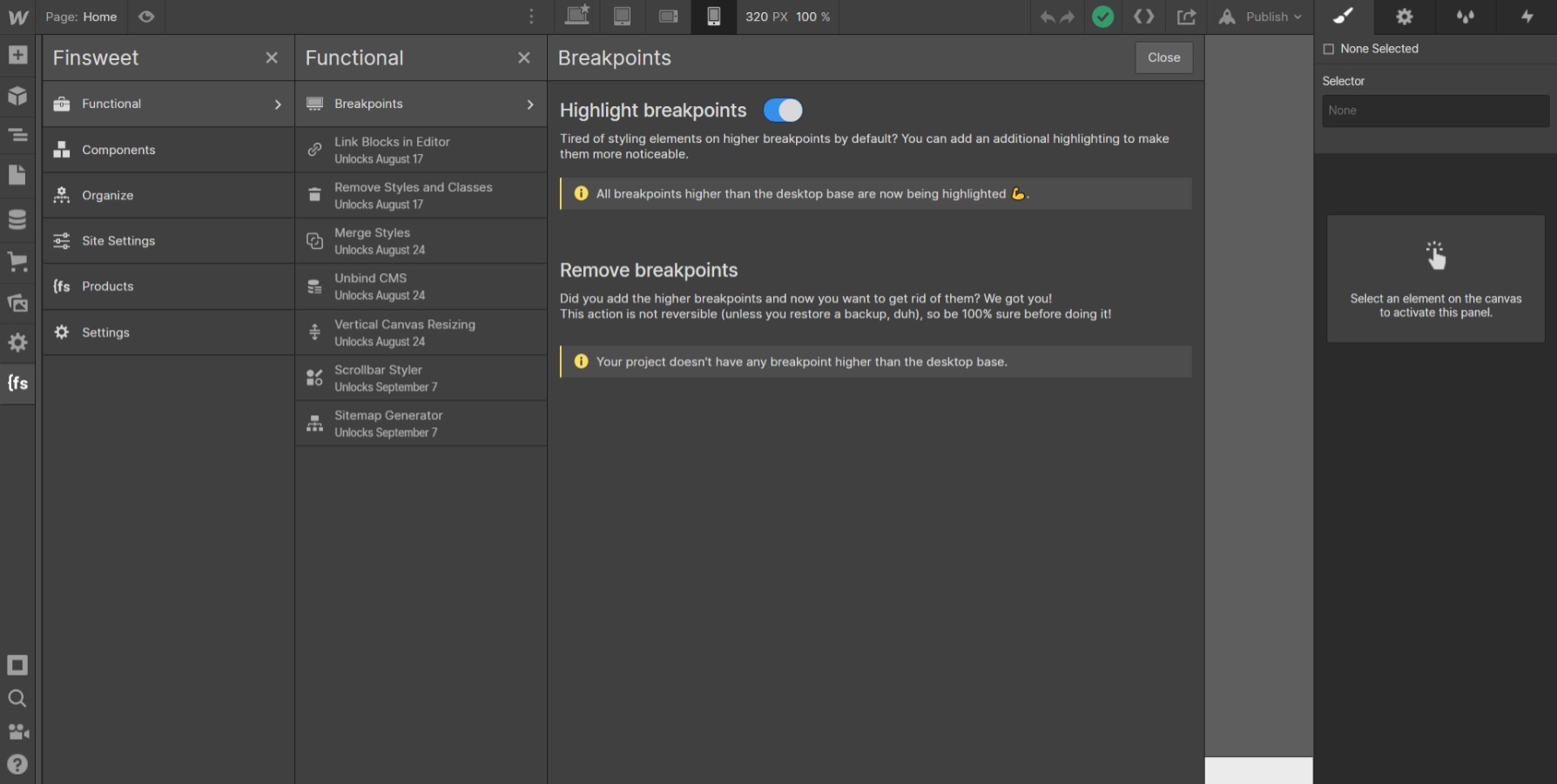 Finsweet Chrome Extension Preview