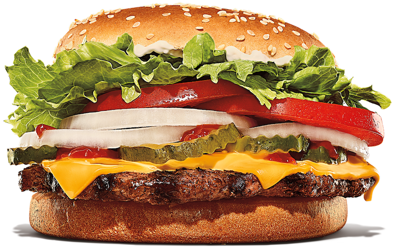 Whopper sandwich with cheese.