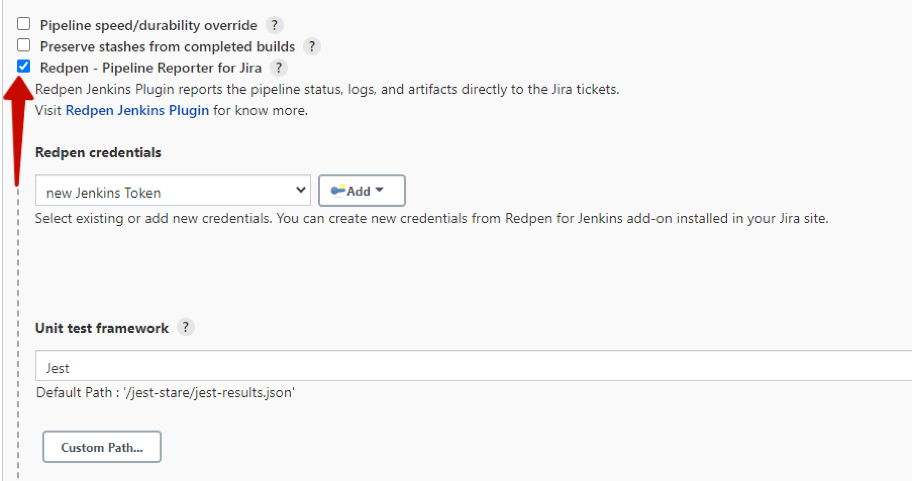 Configure Redpen - Pipeline Reporter for Jira Plugin in Jenkins Job ...