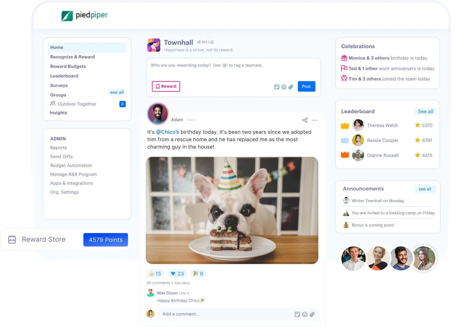 Empuls employee engagement platform homepage