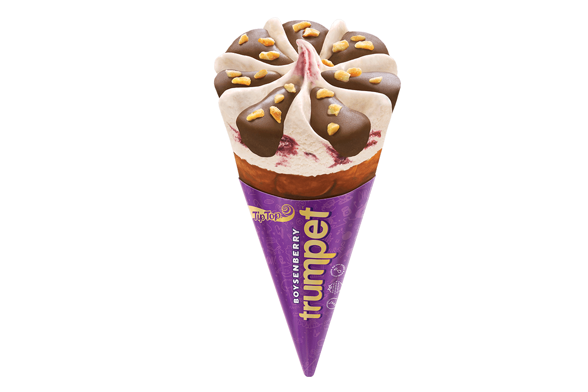 Tip Top Boysenberry Trumpet Ice Cream Tip Top