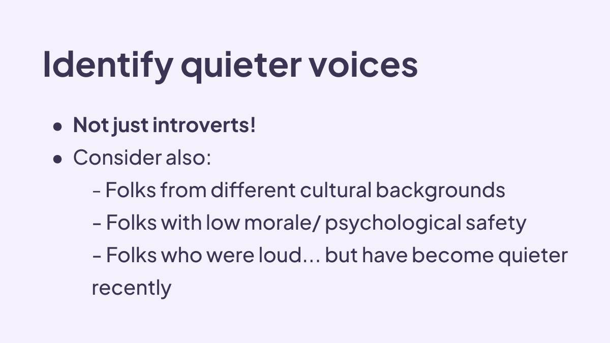 Tech Leader Chats How to support quieter voices to be heard with