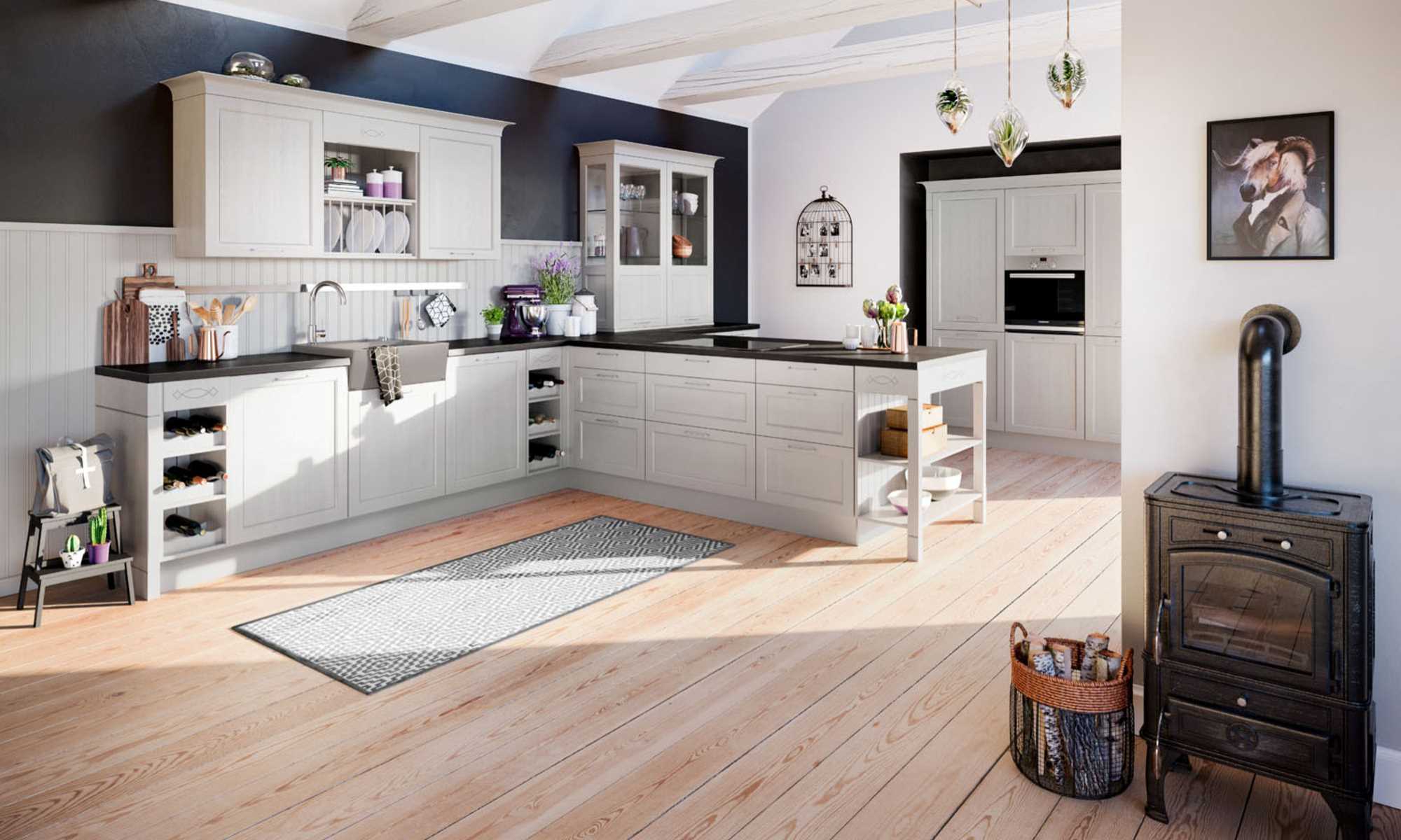 Landhausküchen mit trendiger und moderner Ausstattung