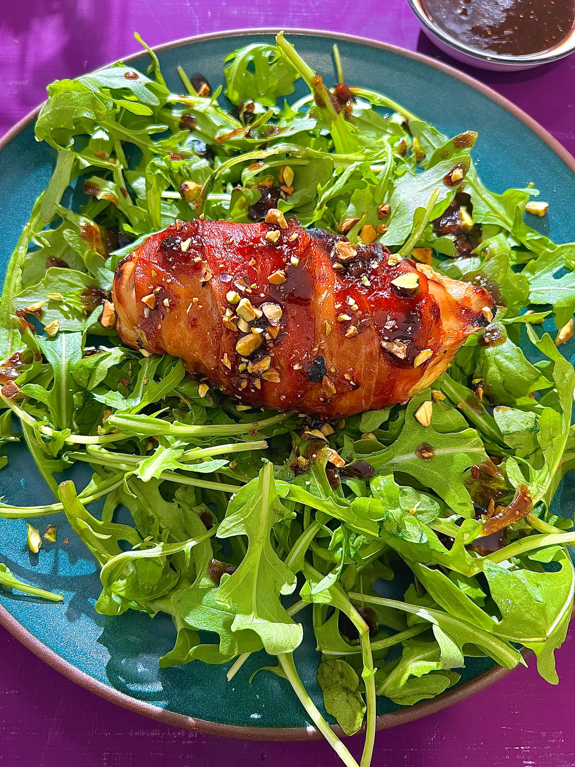 Prosciutto Wrapped Stuffed Chicken with Fig Glaze Recipe