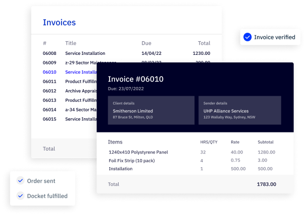 Payment invoice diagram