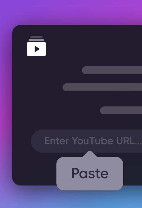 step 2 - paste youtube url image