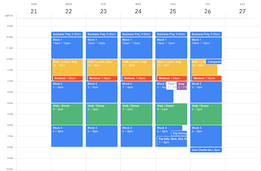 Corporate Theme for Google Calendar