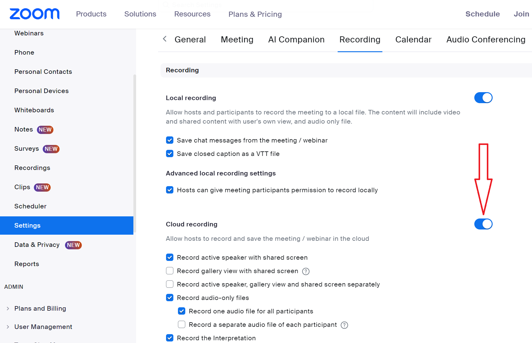 How to Enable Cloud Recordings on Zoom