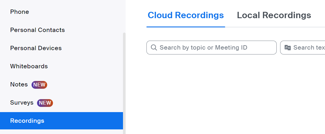 Cloud Recordings