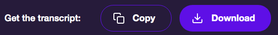 Copy or Download button Tactiq YouTube Transcript Generator