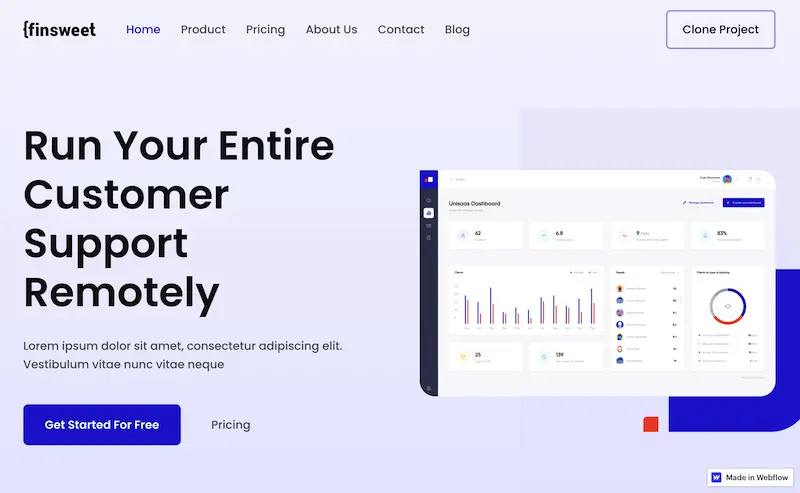 Top 15 free Webflow templates to launch your startup | Flowout