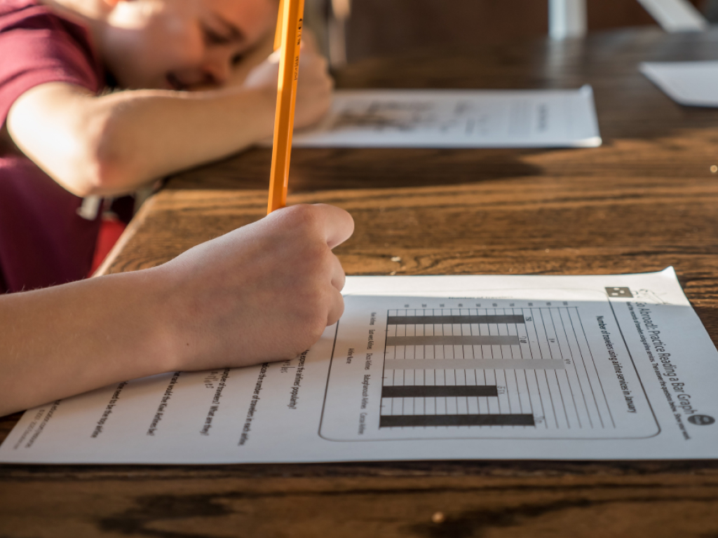 alunos realizando avaliação formativa