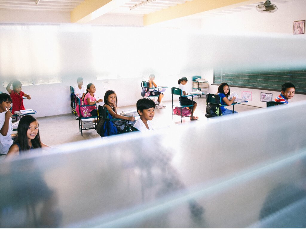 aluno em sala de aula